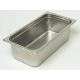 Stainless Steel Steam Hotel Pan Third Size - 4''D