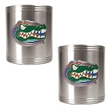 Florida Gators 2pc Stainless Steel Can Holder Set NCAA College Athletics