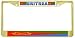 Eritrea Eritrean Flag Gold Tone Metal License Plate Frame Holder