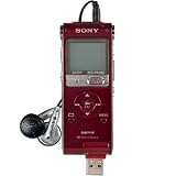 Sony ICD-UX200RED Digital Voice Recorder with Built-In 2 GB Flash Memory (Red)