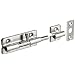 Stainless Steel 304 Spring Loaded Barrel Bolt, Satin Finish, Non Locking, 2-23/64" Bolt Plate Length, 35/64" Throw Plate Length (Pack of 1)