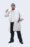 Men's Plus Size Costume White Lab Coat Doctor Scientist Dr