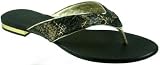Sam Edelman Alanis Flat Thong Sandals Black Gold