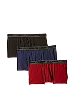 Esprit Bodywear Pack x 3 Bóxers Janis (Rojo / Negro / Azul)