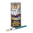 Chenille Kraft 5167 Wood Handle Colossal Flat Brushes, Assorted Colors. 30 Brushes/Canister