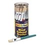 Chenille Kraft 5167 Wood Handle Colossal Flat Brushes, Assorted Colors. 30 Brushes/Canister