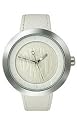DKNY Women's Stainless Steel and White Leather Watch #NY4696