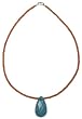 14k Yellow Gold Carnelian Roundel Necklace with Turquoise Pendant, 16"