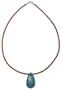 14k Yellow Gold Carnelian Roundel Necklace with Turquoise Pendant, 16"