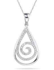0.21 Cts Diamond Pendant in 18K White Gold