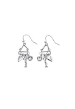 Image of Guess UBE70708 Ladies Small Safety Pin with Charms Earrings
