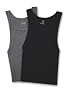 Mens Hanes 2 Pack Tank A-Shirt Black/Grey - 392AT