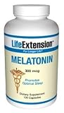 Life Extension Melatonin 300 mcg Capsules, 100-Count