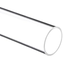 Cast Acrylic Round Tubing, Smooth, ASTM D5436, Clear