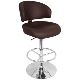 Regent Brown Adjustable Bar Stool or Counter Stool by Universal Lighting and Decor