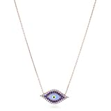 Susan Hanover Evil Eye Rose Gold Necklace with