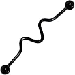 Wave Black Anodized Titanium Industrial Project Bar 40mm
