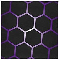 Black White Glow Gradient Hexagon Purple Indigo Custom Face Towels Hand Towel Bathroom Shower Towel Bath Towel Hotel &amp; Spa Towels One-sided Printing (13" x 13")