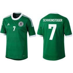 Adidas DFB Deutschland Auswärts-Trikot Schweinsteiger Nr.7 EM2012 Farbe: grün/weiß, Größe: S