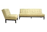 Baxton Studio Mariabella Seafoam-Green Microfiber Sofa and Chair Set