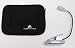Black Carrying Case with Side Pocket + Silver Crystal Rhinestone LED Light Set for the Sony Reader eBook