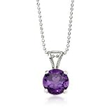 1.75 Carat Amethyst Necklace In 14kt White Gold