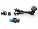EzFoto 11'' Articulating Magic Arm for mounting HDMI Monitor LED lights, with 15mm rod clamp