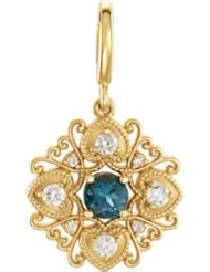 Vintage-Inspired Dangle Charm 14K Yellow 85374