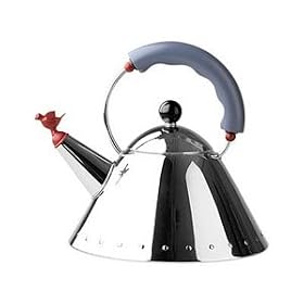 Alessi Michael Graves Kettle Blue Handle Red Bird by Alessi USA, Inc.
