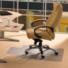 Cleartex AdvantageMat PVC Chair Mat for Plush Pile Carpets - Over 3/4 Inch Thick, Clear 53 x 45 Inches, (11341540LV)