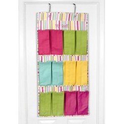 Kitchen: 12 Pocket Over the Door Organizer   Morgan Stripe  Morgan Stripe   26