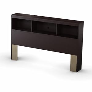 South Shore Furniture, Cakao Collection, Bookcase Headboard 54, Chocolate