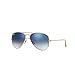 Ray-Ban Unisex RB3025 Classic Aviator Sunglasses, Gold/Clear Gradient Blue, 58 mm