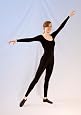 Basic Moves Adult Black Long Sleeved Leotard #7270 - Large