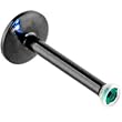 16 Gauge Black TITANIUM BIOPLAST Green Gem Monroe 3/8 Inches