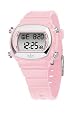 Adidas Originals ADH1732 Unisex Digital Multifunctional Baby Pink Pu Strap Watch