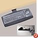 3M Keyboard Tray with Sit-stand Adjustable Arms, Adjustable Platform, 22.38 Inch Track, Gel Wrist Rests, Black