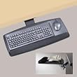 3M Keyboard Tray with Sit-stand Adjustable Arms, Adjustable Platform, 22.38 Inch Track, Gel Wrist Rests, Black
