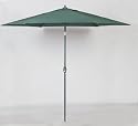 9 Foot Decorative Vented Market Umbrella with Crank and Tilt - Forest Green