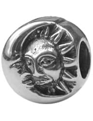 Sterling Silver Sun and Moon Zable Bead BZ1714