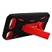 Black Red Heavy Duty Hybrid Hard Soft Cover Case with Stand for Apple Ipod Touch 5 5th