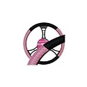 Stylish Pink & Black Car Steering Wheel Cover - Universal fit for most Cars