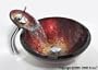 Glass Sink Combinations Galaxy Vessel and Faucet Sink Finish: Fire-Red, Faucet Finish: Chrome