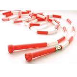 US Games 7ft Segmented Skip Rope Red/White(price/each), Beaded, Jump Ropes, Fitness