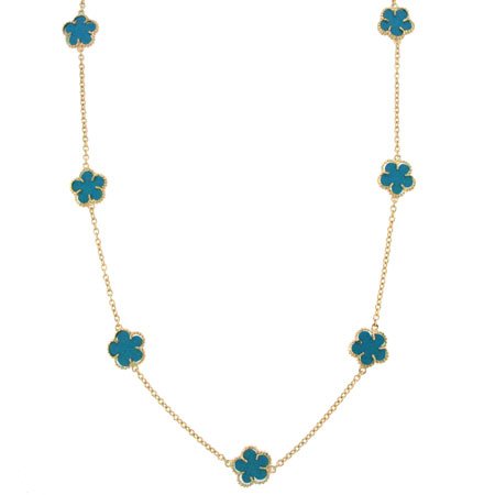 Vermeil with Turquoise Clover Necklace