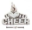 Sterling Silver I Love To Cheer Charm - JewelryWeb