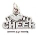 Sterling Silver I Love To Cheer Charm - JewelryWeb