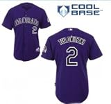 New Troy Tulowitzki Jersey: Colorado Rockies Authentic Majestic Purple Cool Base On-Field Jersey Size 50 (Large)
