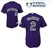 New Troy Tulowitzki Jersey: Colorado Rockies Authentic Majestic Purple Cool Base On-Field Jersey Siz