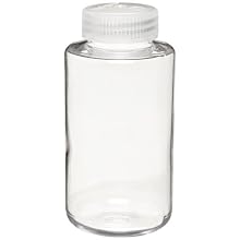 Nalgene 3122-1010 Narrow-Mouth Centrifuge Bottle, Polycarbonate With PP Screw Closure, Max Rating 7100 x g, For IEC Rotor, 1000mL (Pack of 4)
